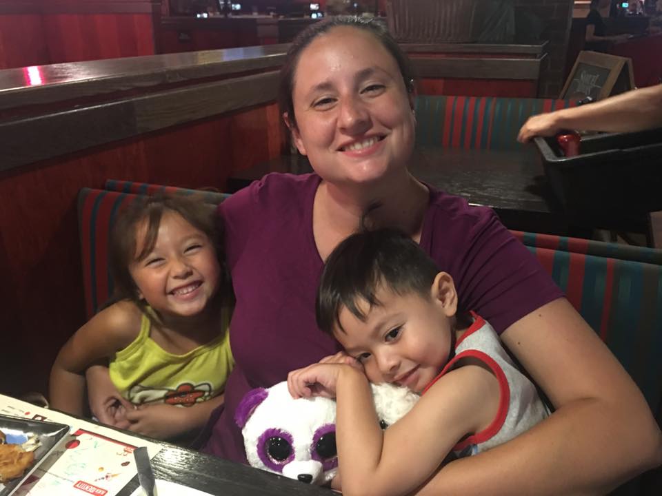 Mom with two kids
