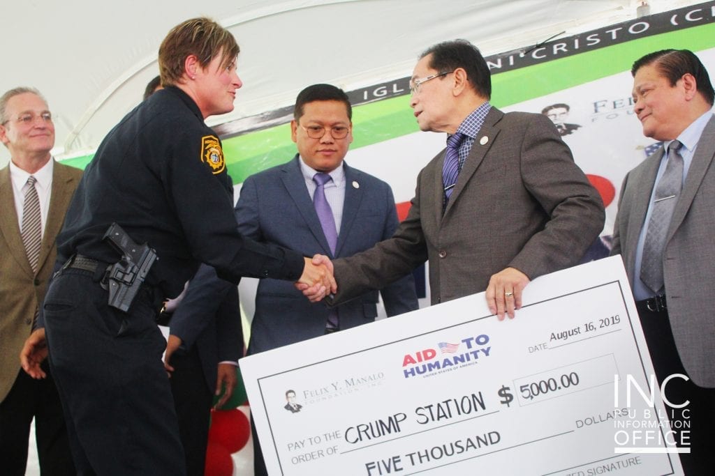 “This is gonna go a long way for our guys to go out and get into the community to give back -- thank you.” - Commander Dana Sampietro of Memphis Police Department (Crump Station), one of five local recipients of check donations from the FYM Foundation.