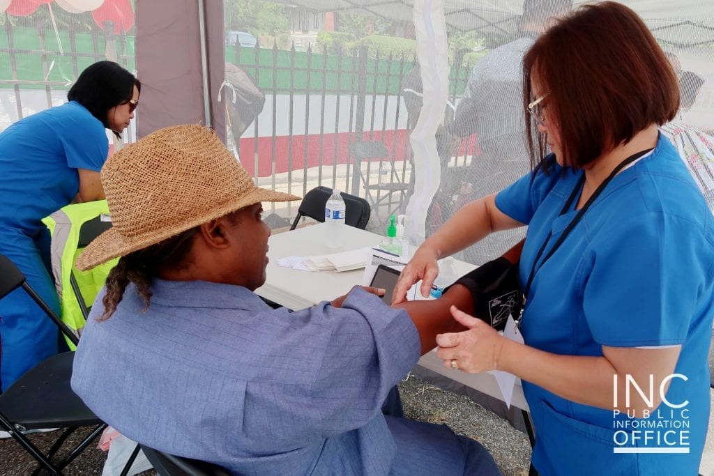 Free medical screenings were among the services offered to community members at the FYM Foundation’s Aid to Humanity event.