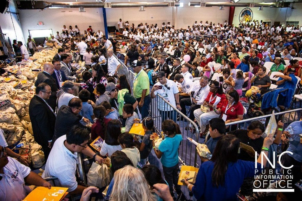 Filled seats of residents and honored service organizations attending the second Aid to Humanity at Burdette Hall Aug. 20.